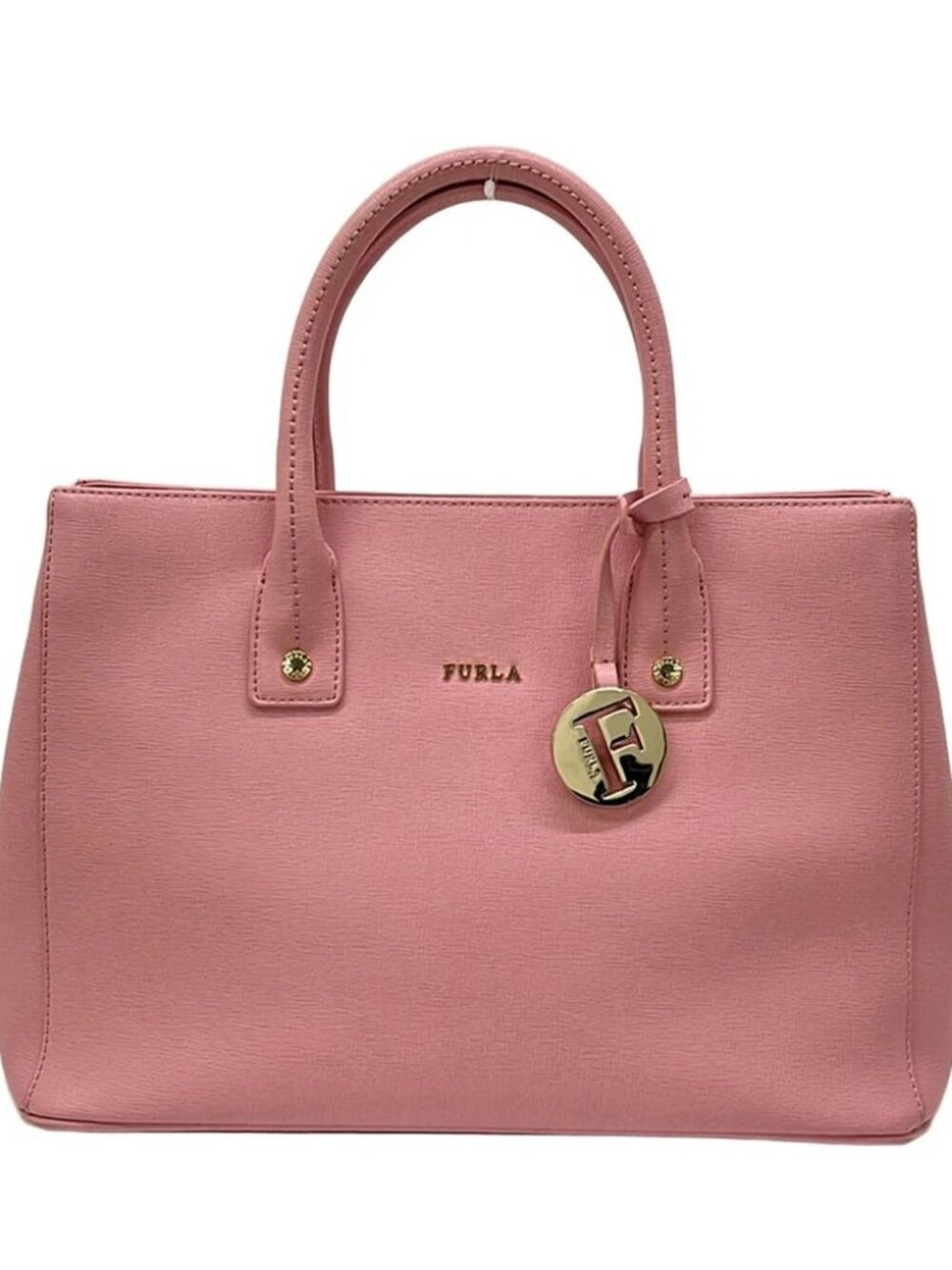 FURLA Pink Leather Tote Bag